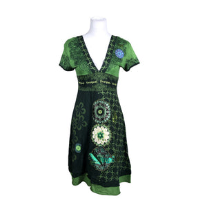 Unisex Desigual - Trikotaažist kleit, suurus 38 - Roheline (1)