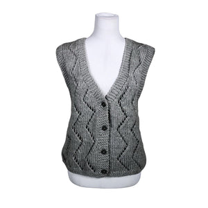 Unisex Handmade - Kootud vest, suurus 38 - Hall (1)