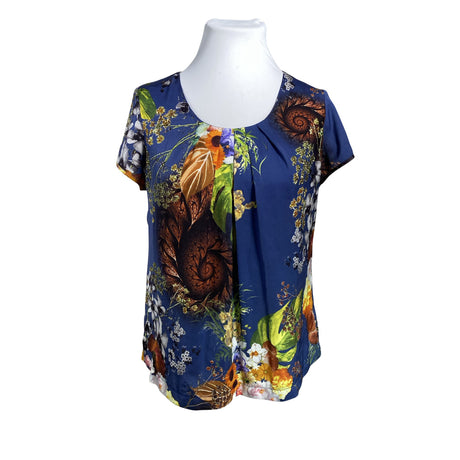 Unisex Andiata - Lühikeste käistega pluus, suurus 42 - Sinine ()
