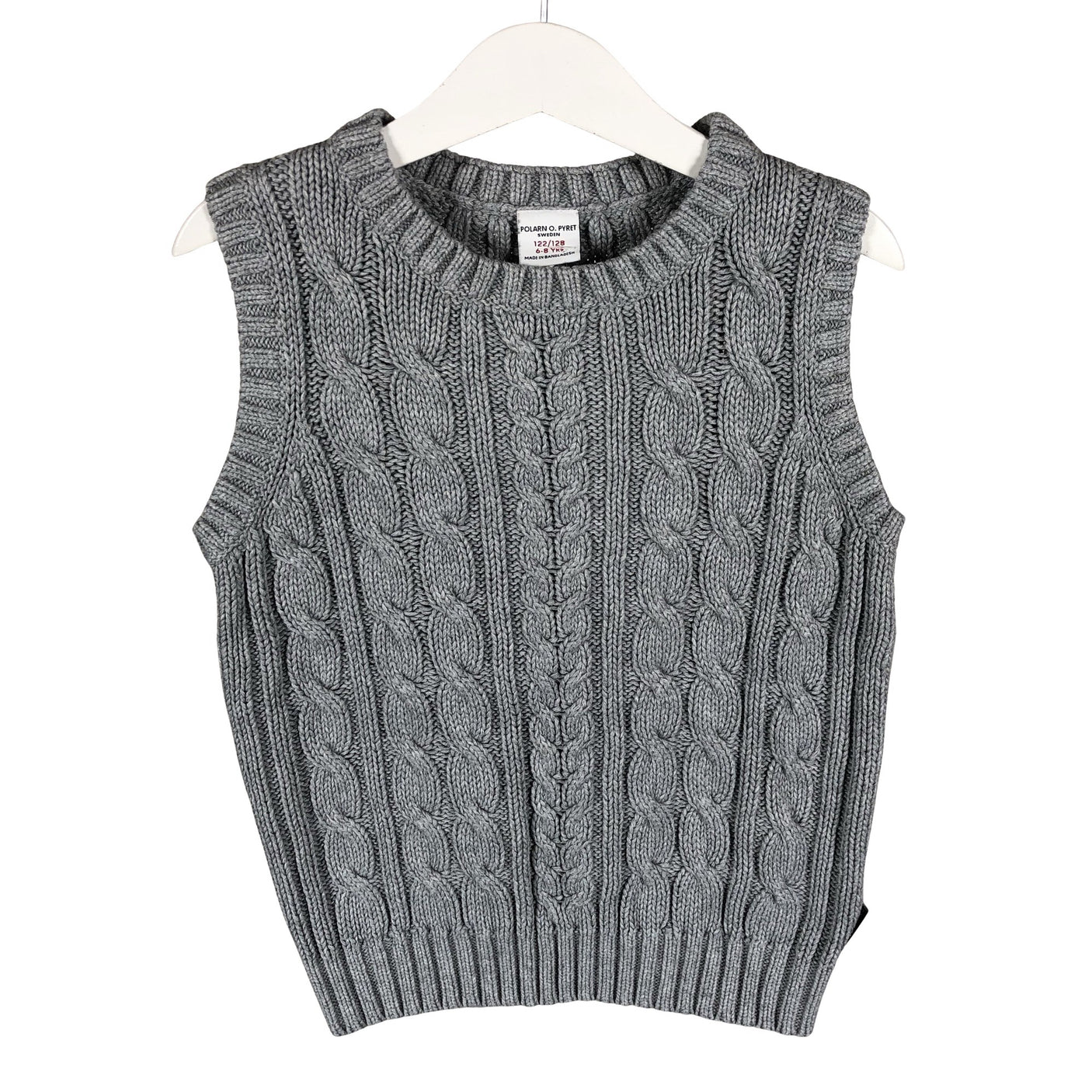 Unisex Polarn O. Pyret - Kootud vest, suurus 122 - 128 - Hall (1)