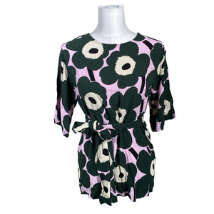 Unisex Marimekko - Lühikeste käistega pluus, suurus 34 - Roheline (1)
