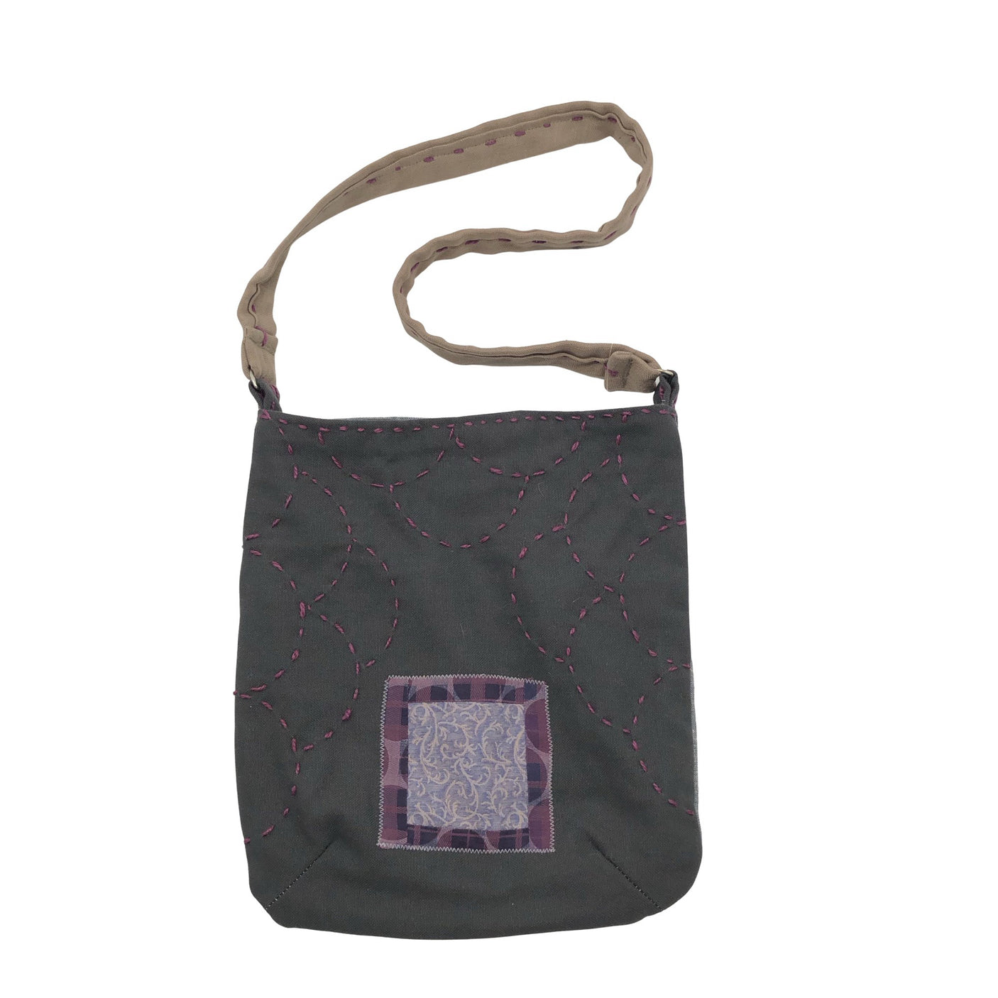 Unisex Handmade - Õlakott, suurus Midi - Hall (1)