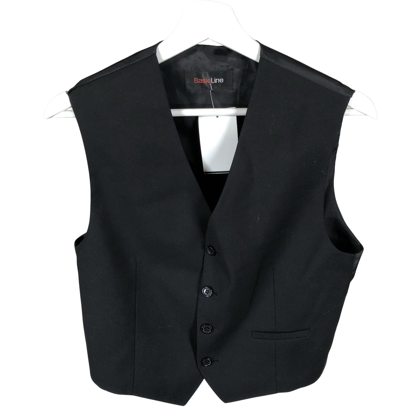 Unisex Basic Line - Ülikonna vest, suurus 158 - 164 - Must (1)