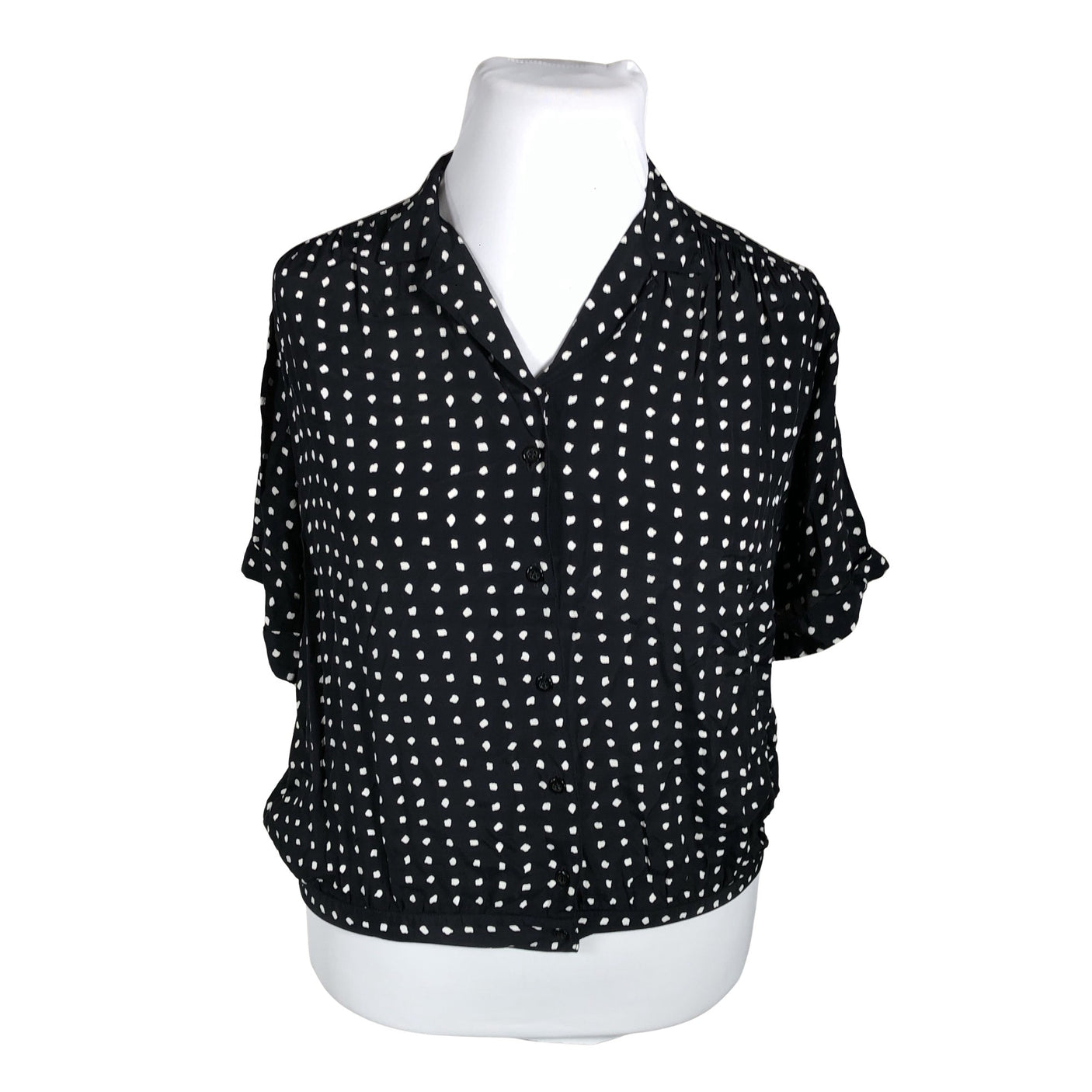 Unisex Tuomi Tuote - Lühikeste käistega pluus, suurus 42 - Must (1)