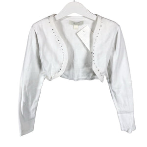 Unisex Mingnelin - Kootud boolero, suurus 134 - 140 - Valge (1)