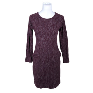 Unisex Nanso - Trikotaažist kleit, suurus 36 - Veinipunane (1)