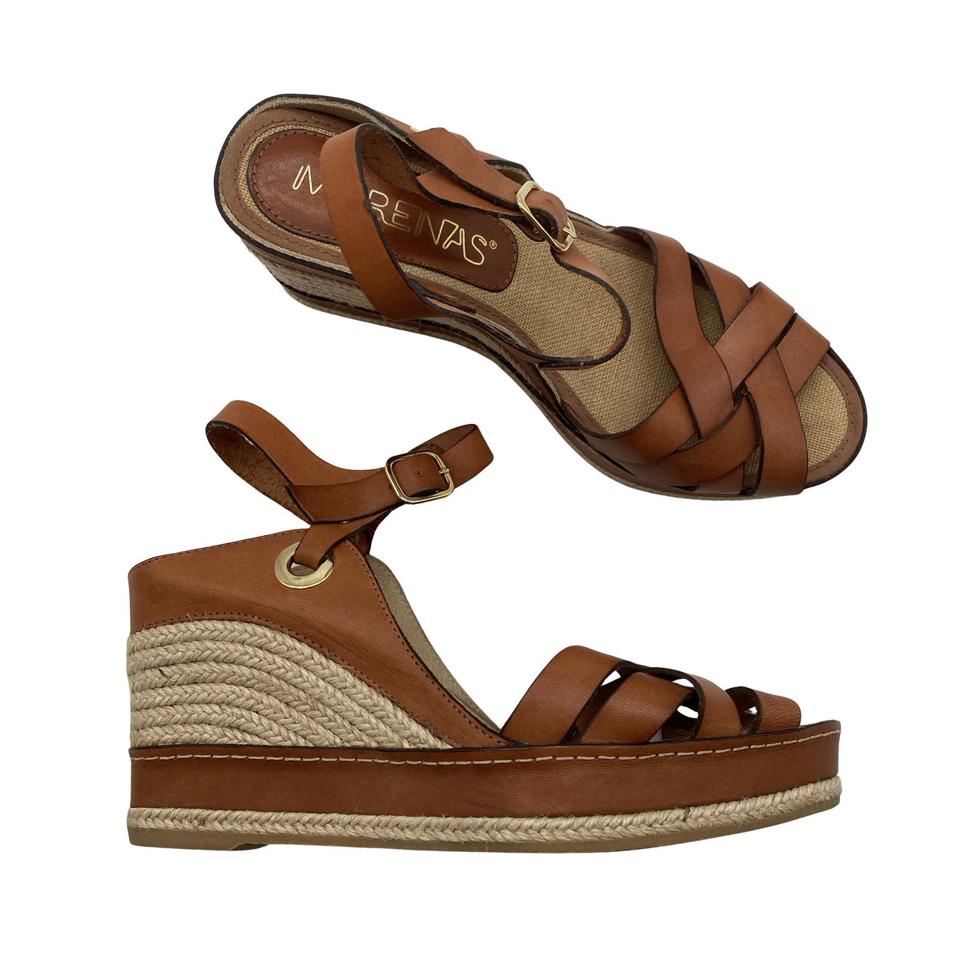 Unisex Marenas - Kiilkontsaga rihmikud, suurus 39 - Pruun (1)