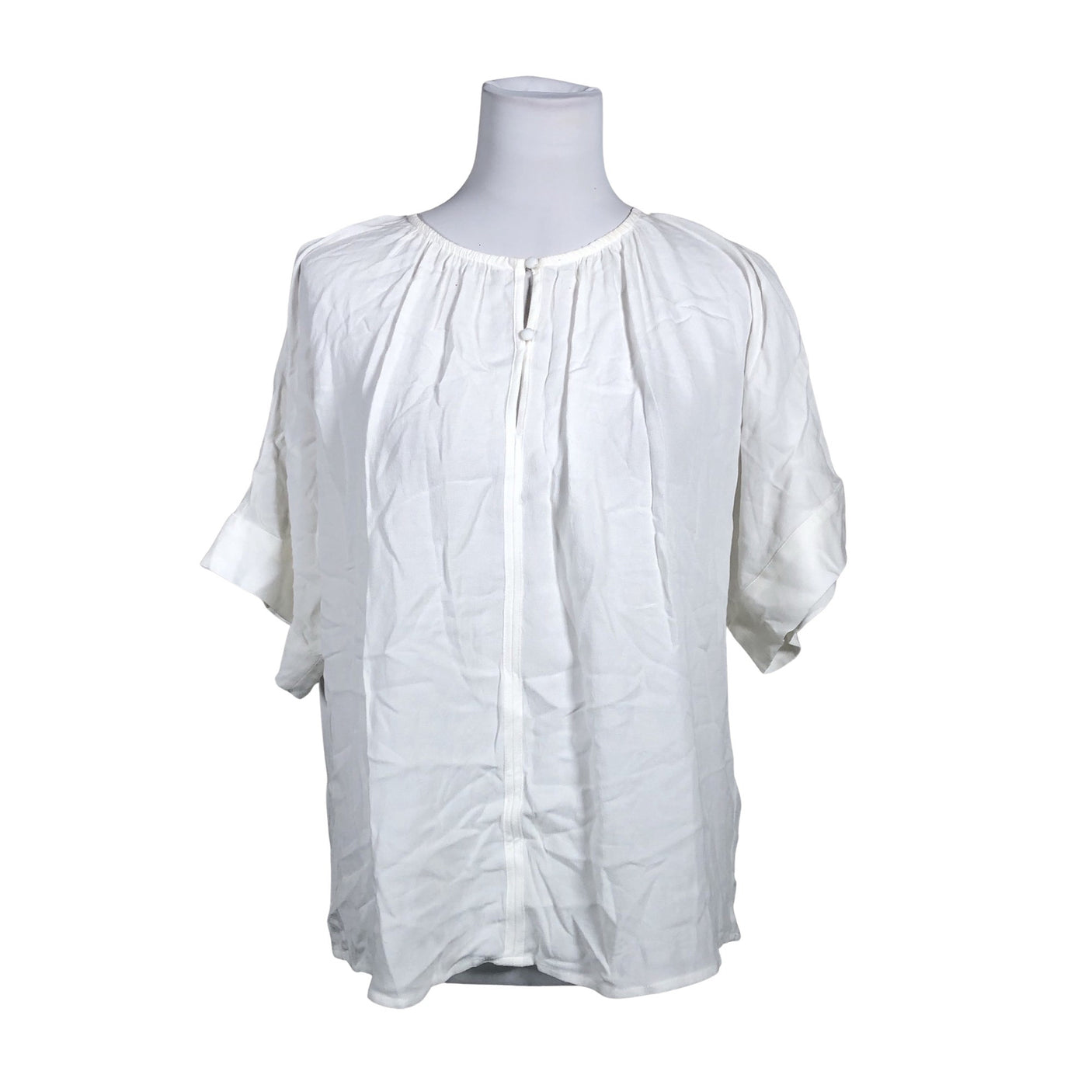 Unisex Esprit - Lühikeste käistega pluus, suurus 40 - Valge (1)