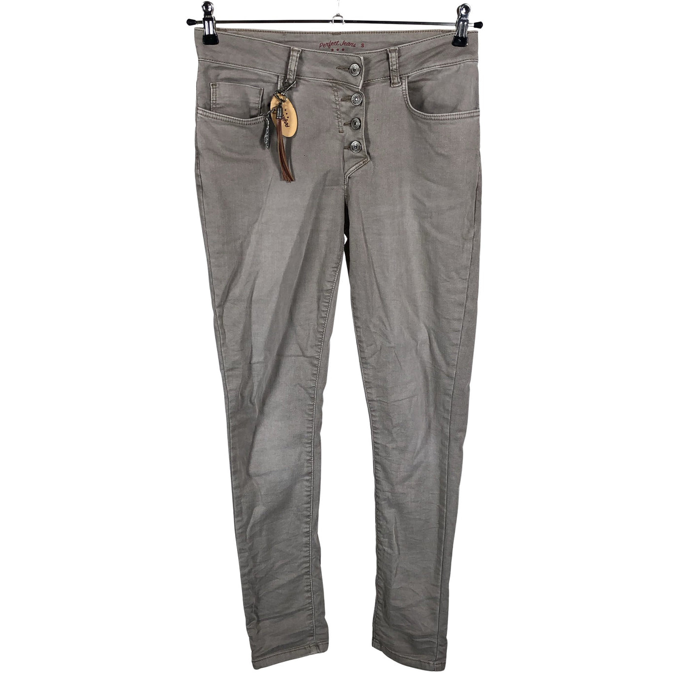 Unisex Perfect Jeans - Teksad, suurus 36 - Hall (1)