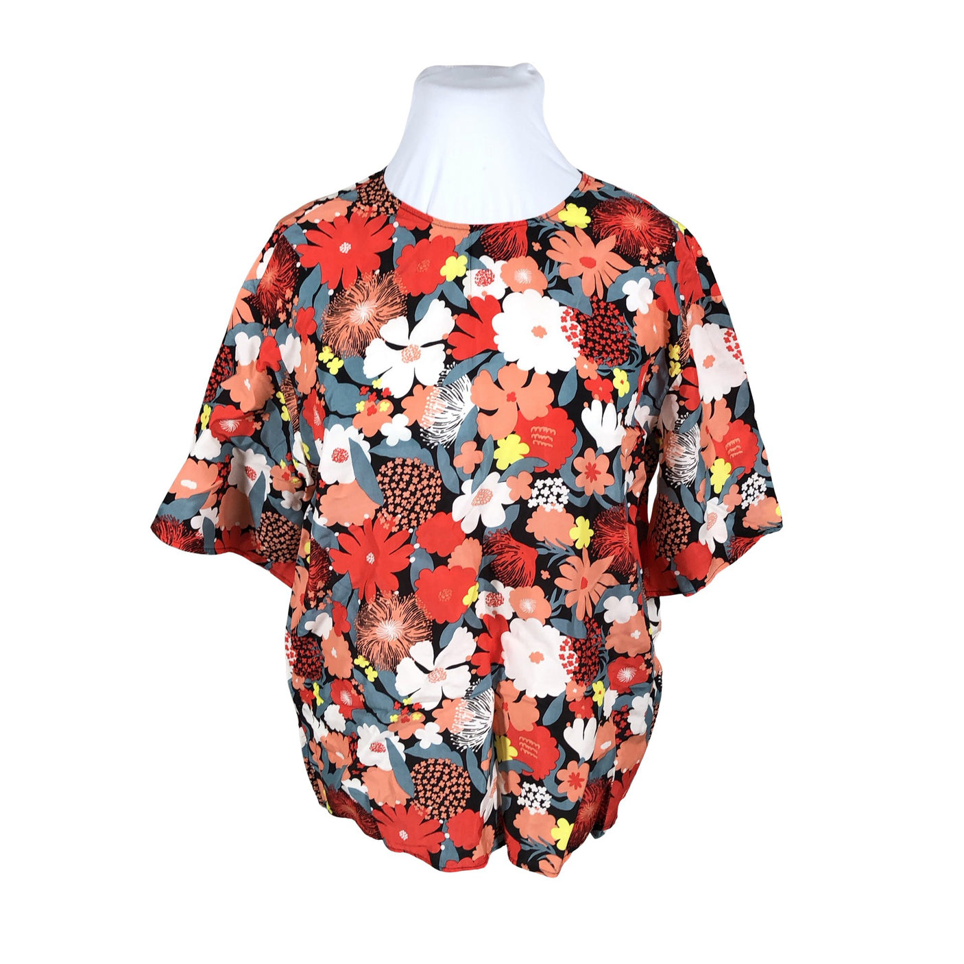 Unisex Marimekko - Lühikeste käistega pluus, suurus 42 - Punane (1)