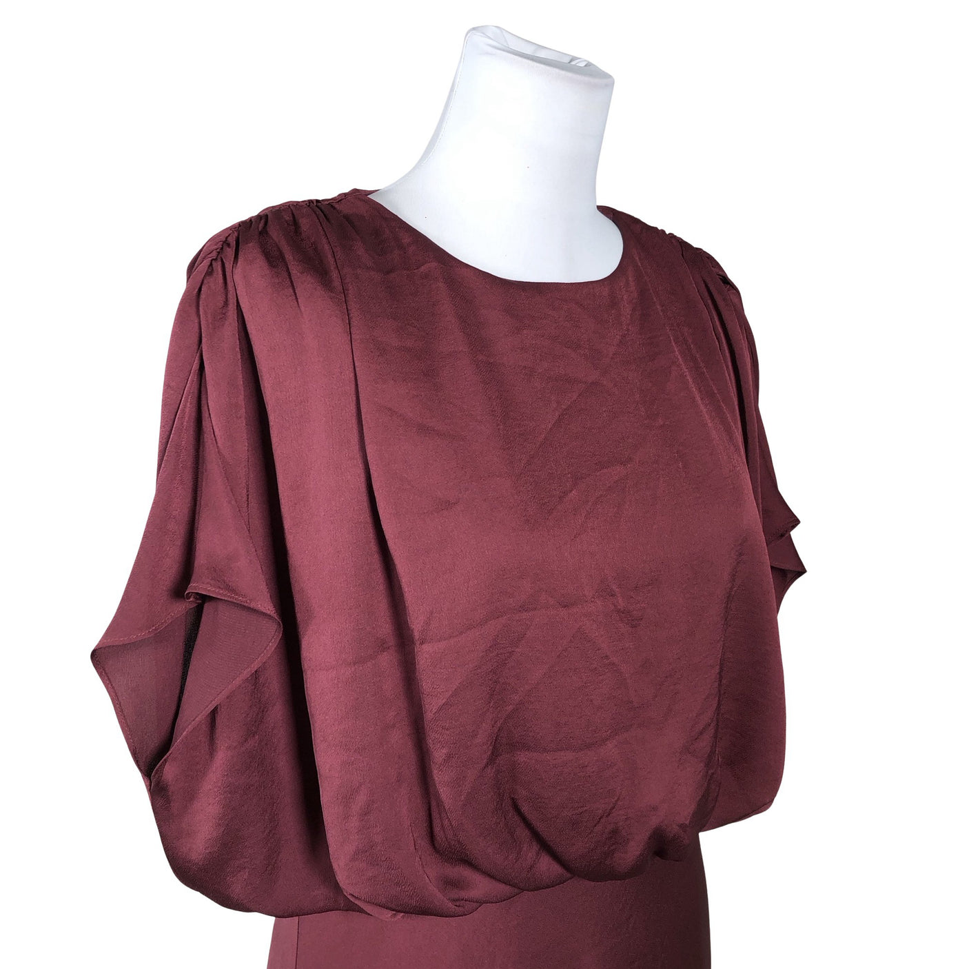 Unisex Joseph Ribkoff - Õhuke kleit, suurus 38 - Veinipunane (3)