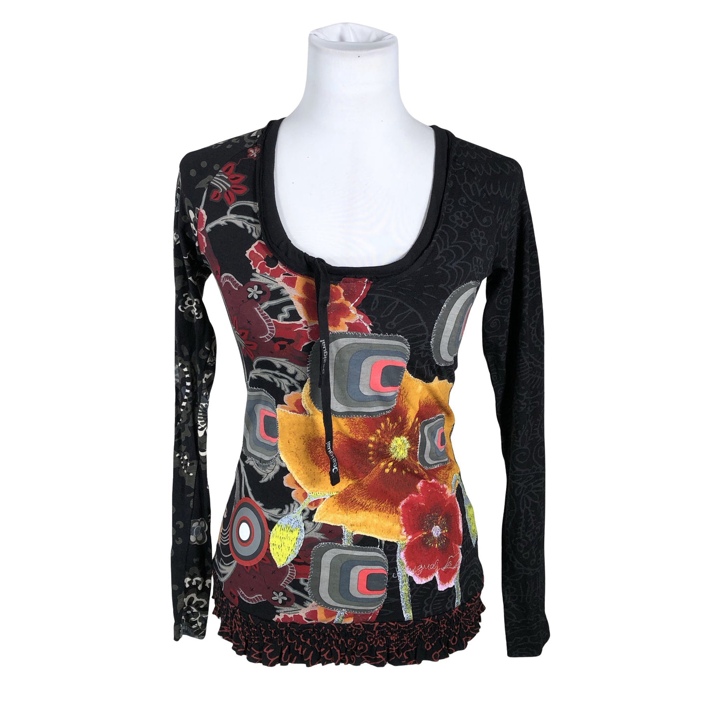 Unisex Desigual - Trikotaažist pluus, suurus 34 - Must (1)
