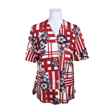 Unisex Nanso - Lühikeste käistega pluus, suurus 36 - Punane ()