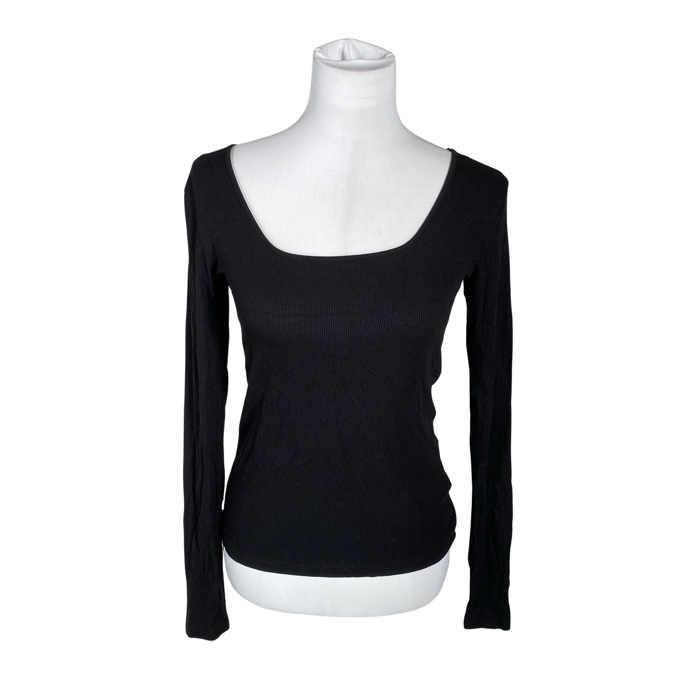 Unisex Lindex - Trikotaažist pluus, suurus 38 - Must (1)