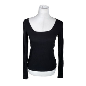 Unisex Lindex - Trikotaažist pluus, suurus 38 - Must (1)
