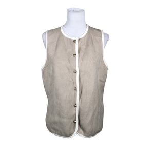 Unisex Abercrombie&Fitch - Kootud vest, suurus 38 - Beige (1)