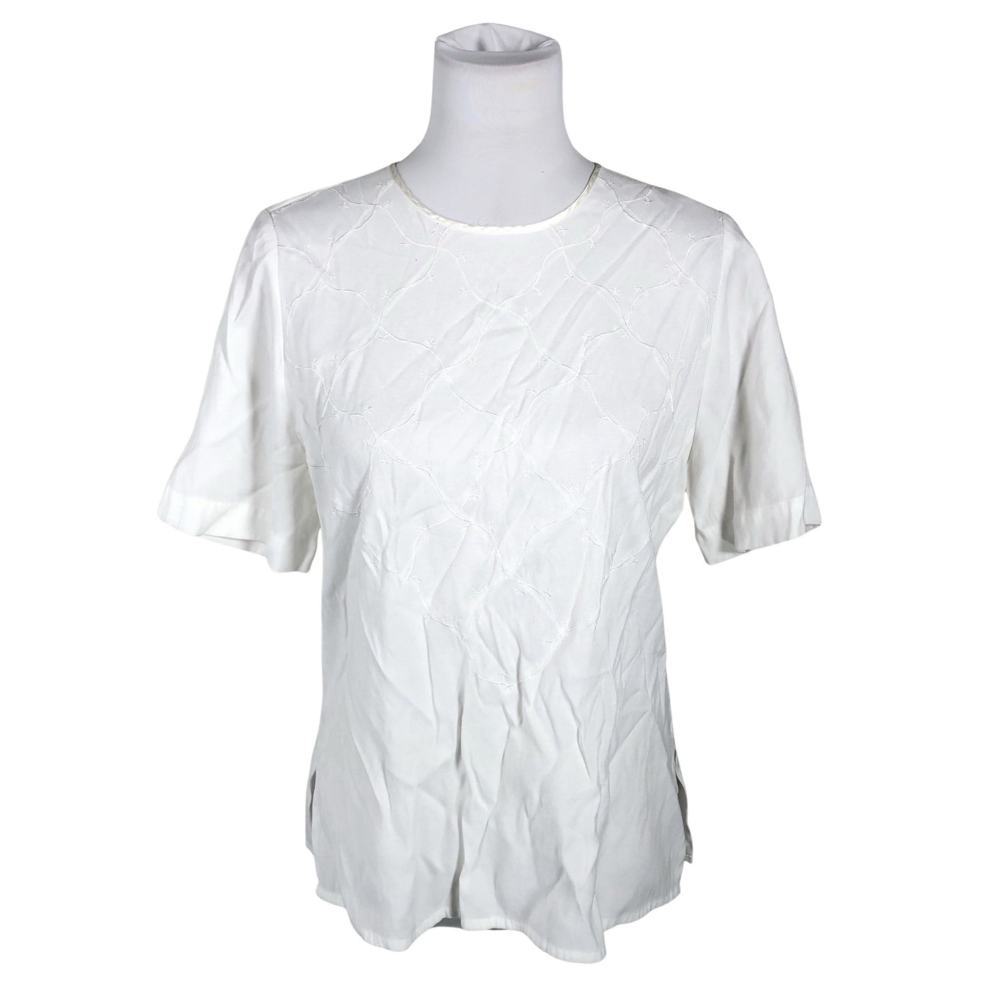 Unisex Kellermann - Lühikeste käistega pluus, suurus 40 - Valge (1)