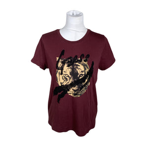 Unisex Guess - T-särk, suurus 38 - Veinipunane (1)