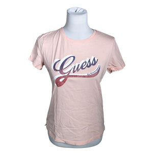 Unisex Guess - T-särk, suurus 38 - Heleroosa (1)