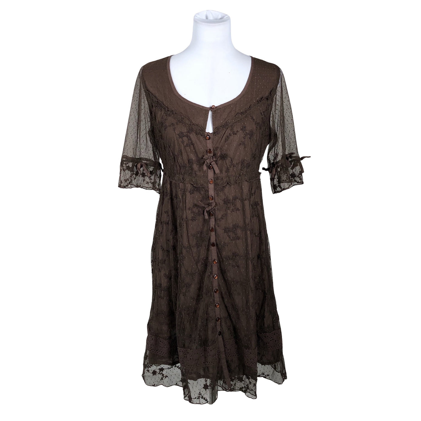 Unisex Cream - Mitteveniv kleit, suurus 38 - Pruun (1)
