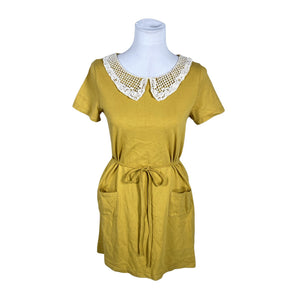 Unisex Lumoan - Trikotaažist kleit, suurus 38 - Kollane (1)