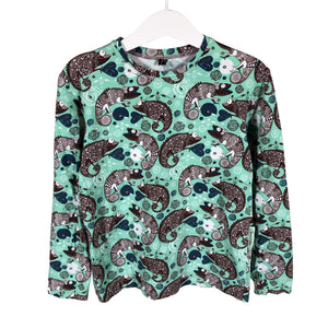Unisex Handmade - Trikotaažist pluus, suurus 116 - 122 - Türkiis (1)