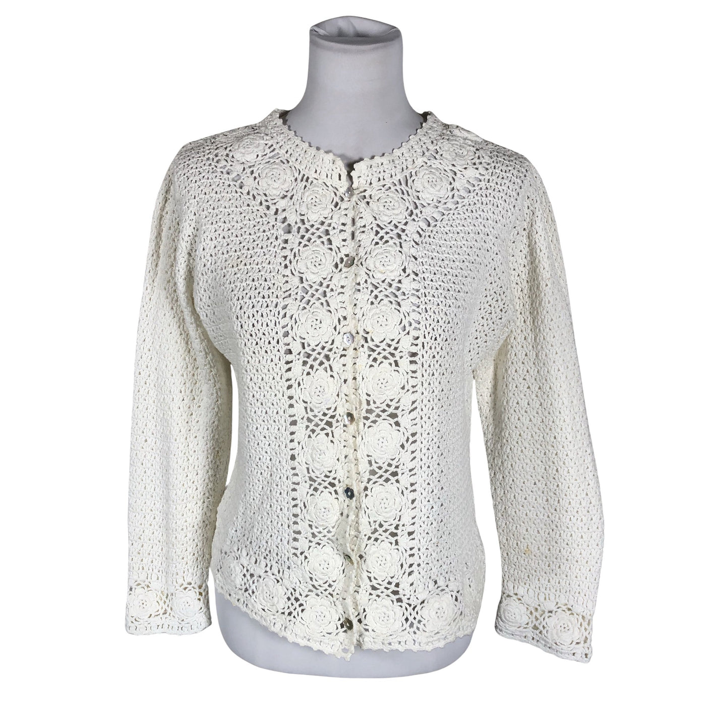 Unisex Jackpot - Kardigan, suurus 38 - Valge (1)