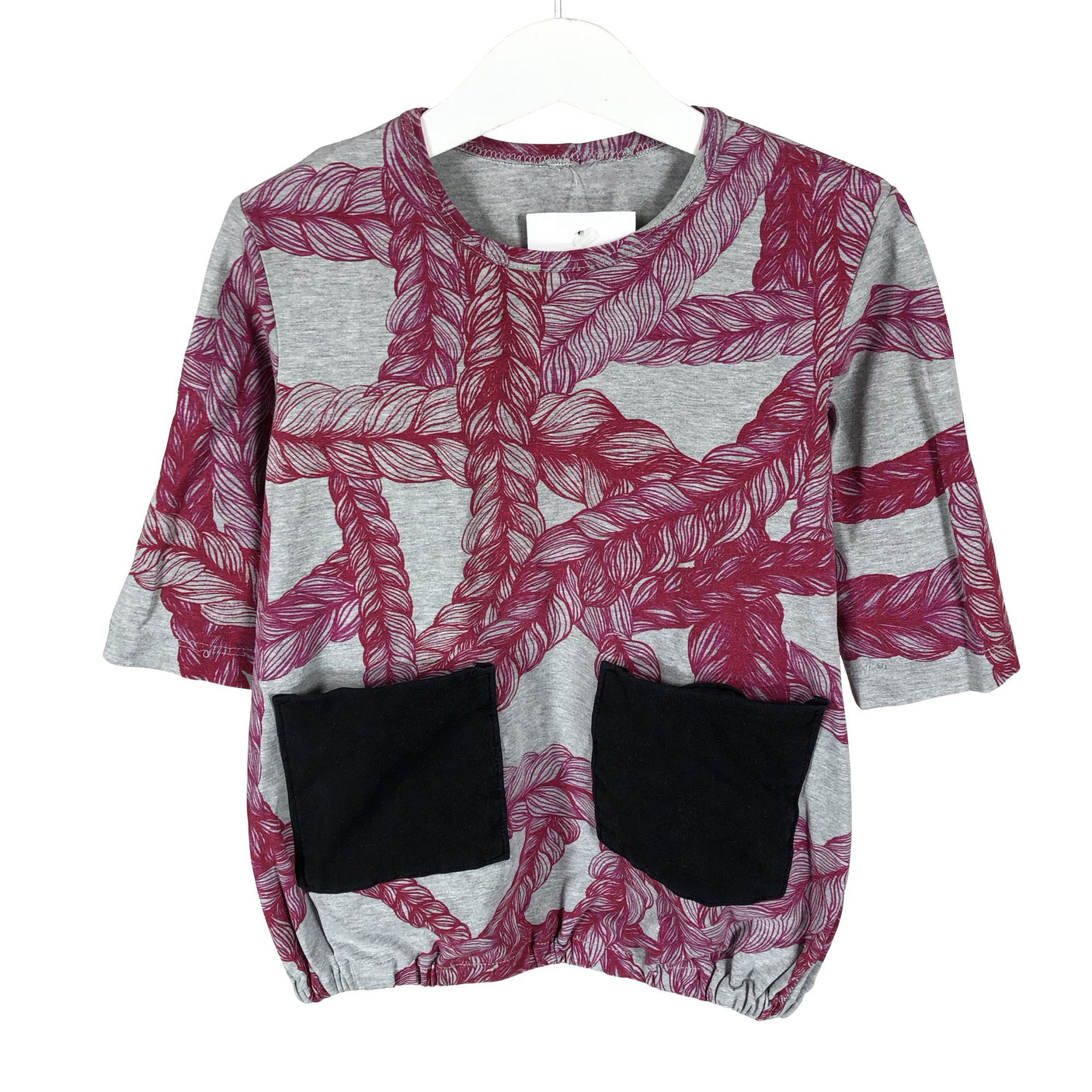 Unisex Handmade - Trikotaažist pluus, suurus 104 - 110 - Hall (1)