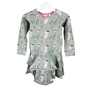 Unisex Handmade - Trikotaažist kleit, suurus 104 - 110 - Roheline (1)