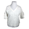 Unisex Nanso - Lühikeste käistega pluus, suurus 44 - Valge ()
