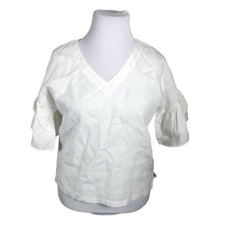 Unisex Nanso - Lühikeste käistega pluus, suurus 44 - Valge ()