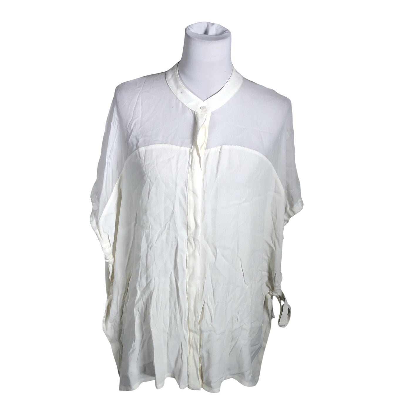 Unisex La Fée Maraboutée - Lühikeste käistega pluus, suurus 40 - Valge (1)
