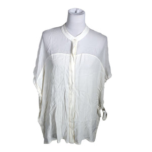 Unisex La Fée Maraboutée - Lühikeste käistega pluus, suurus 40 - Valge (1)