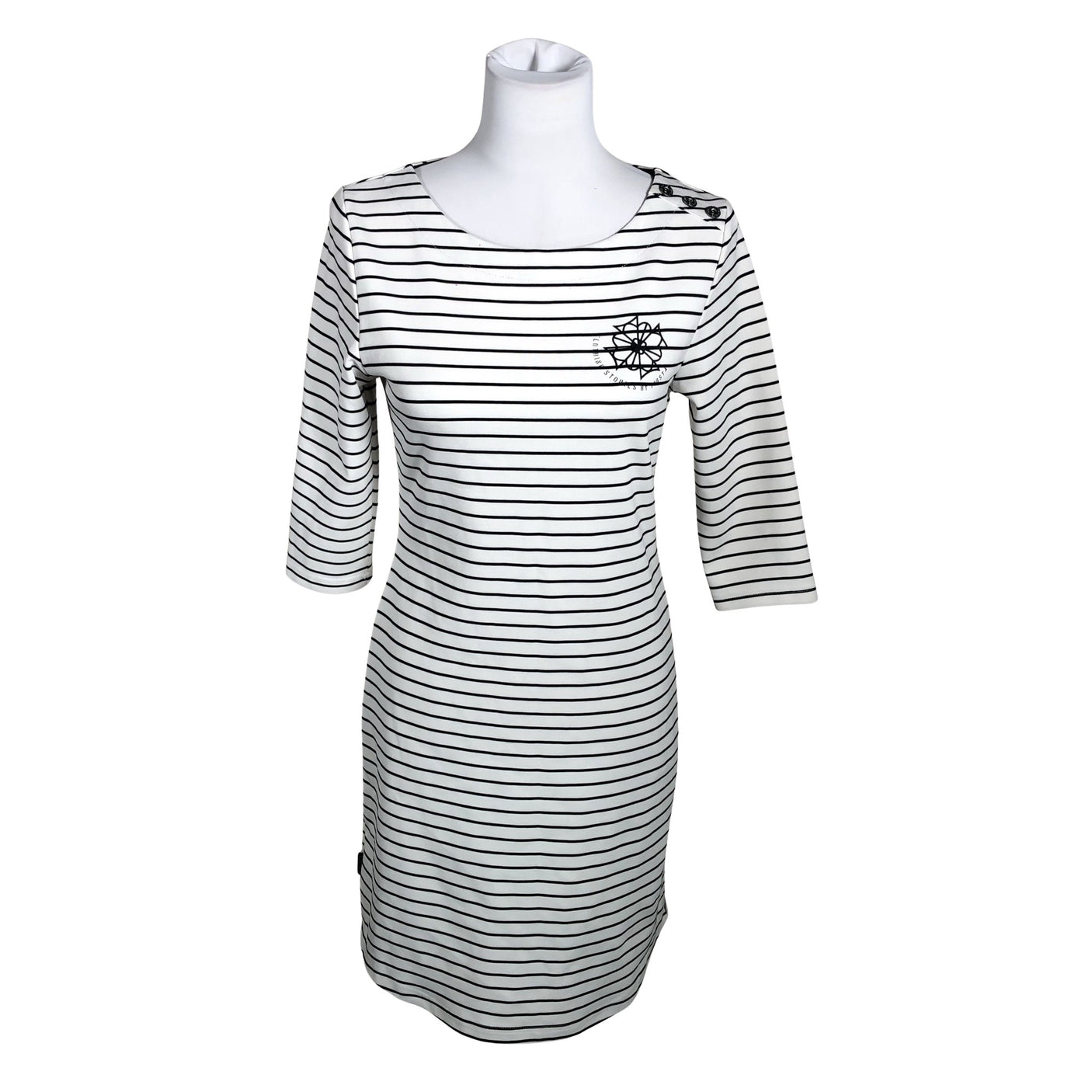 Unisex Torstai - Trikotaažist kleit, suurus 34 - Valge (1)