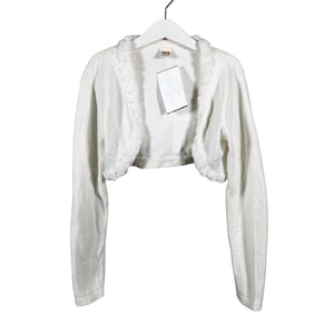 Unisex Kinderit - Kootud boolero, suurus 134 - 140 - Valge (1)
