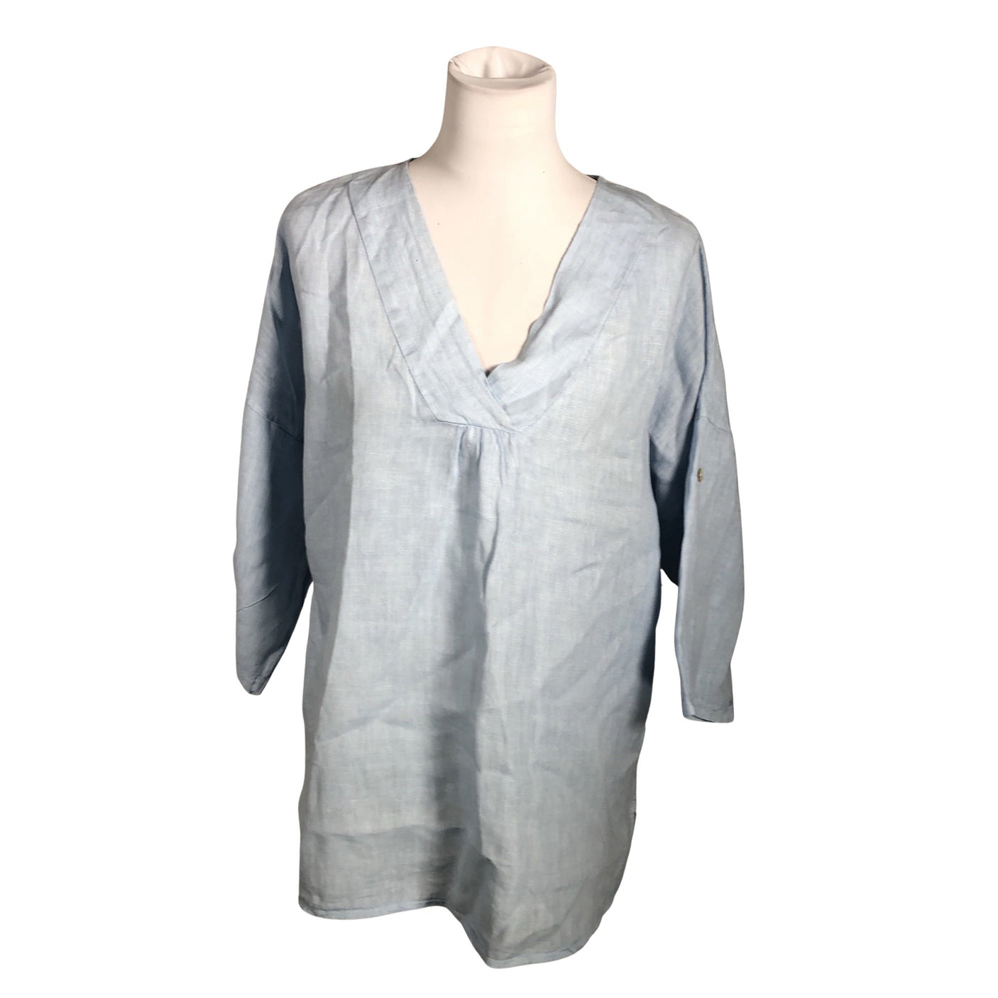 Unisex In Front - Lühikeste käistega pluus, suurus 40 - Helesinine (1)