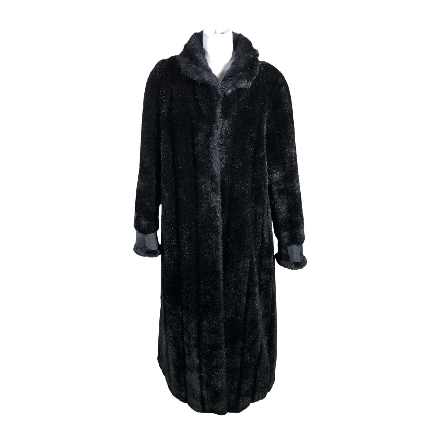 Unisex M.I.C - Kunstkarusnahast mantel, suurus 38 - Must (1)