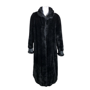 Unisex M.I.C - Kunstkarusnahast mantel, suurus 38 - Must (1)