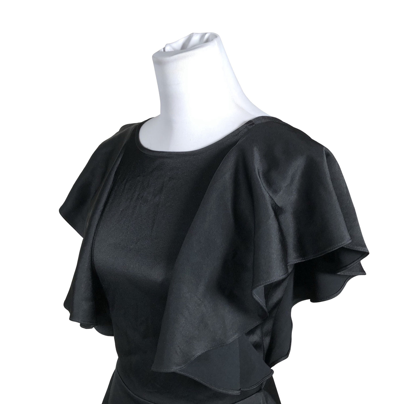 Unisex Mia & Leela - Lühikeste käistega pluus, suurus 36 - Must (3)