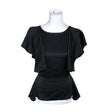 Unisex Mia & Leela - Lühikeste käistega pluus, suurus 36 - Must ()