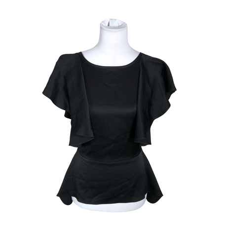 Unisex Mia & Leela - Lühikeste käistega pluus, suurus 36 - Must ()