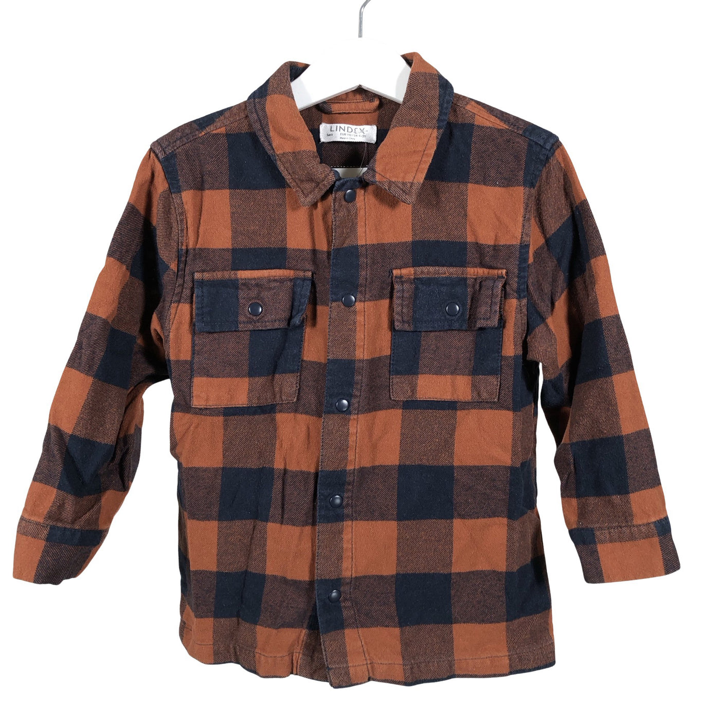 Unisex Lindex - Flanellsärk, suurus 104 - 110 - Pruun (1)
