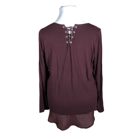 Unisex Ajlajk - Trikotaažist pluus, suurus 44 - Veinipunane (2)