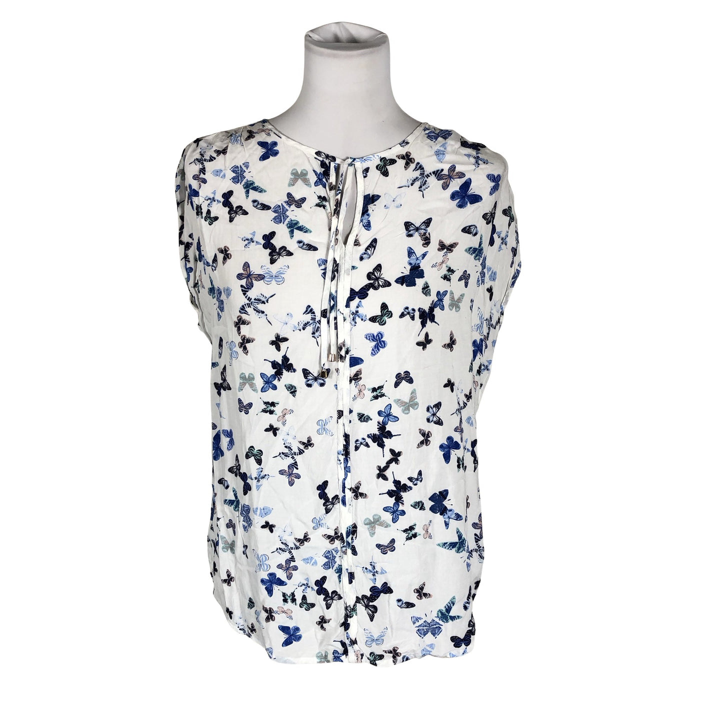 Unisex Esprit - Lühikeste käistega pluus, suurus 38 - Valge (1)
