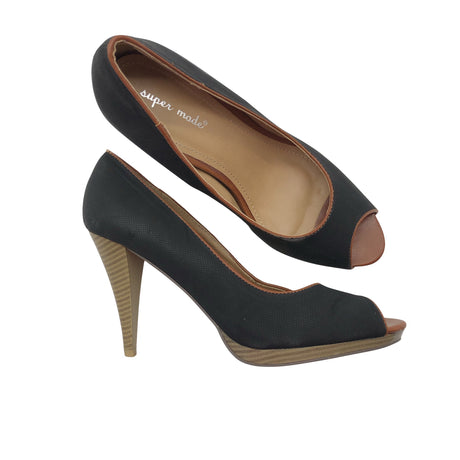 Unisex Super Mode - Lahtise ninaga kontsakingad, suurus 40 - Must ()
