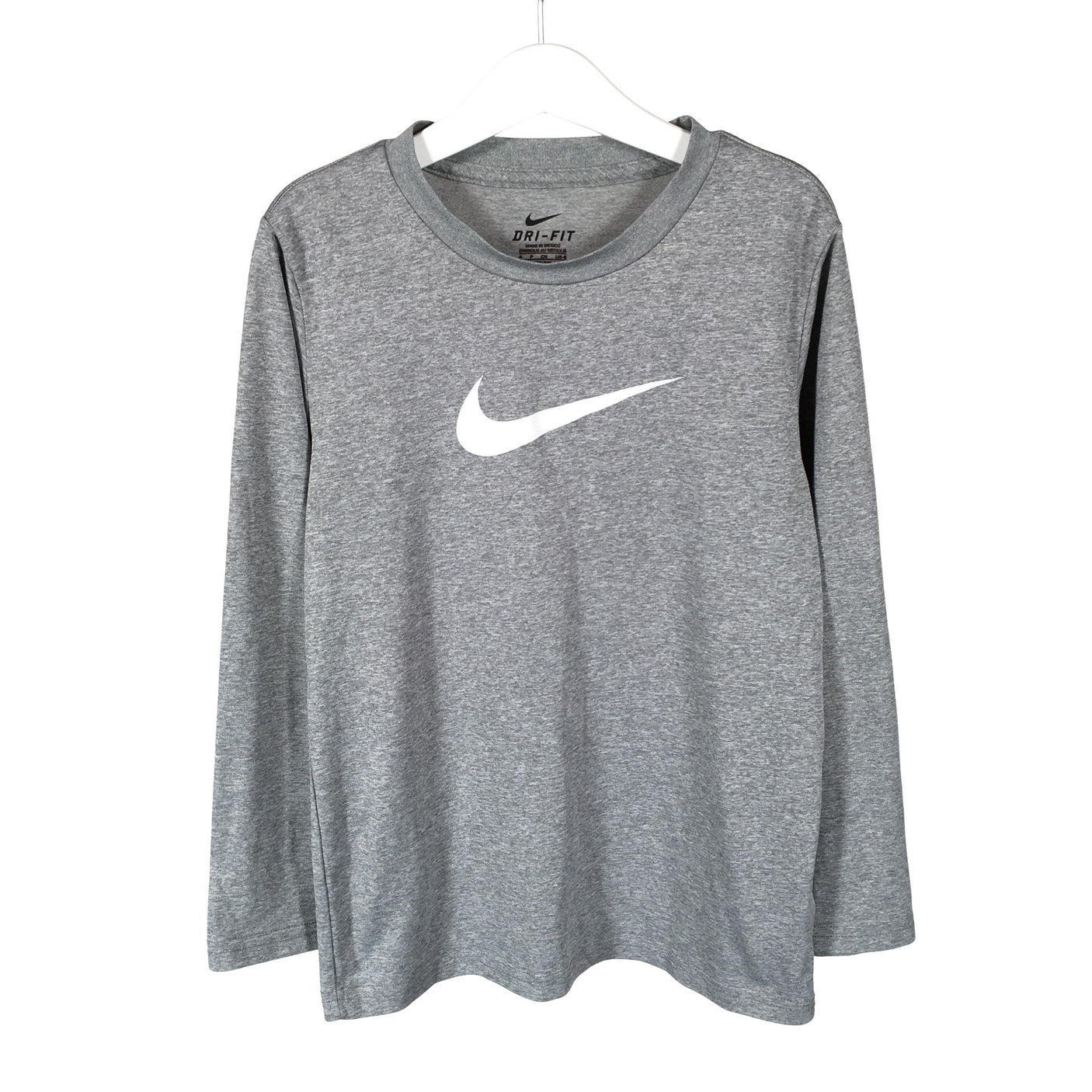 Unisex Nike - Spordisärk, pikad käised, suurus 128 - 134 - Hall (1)