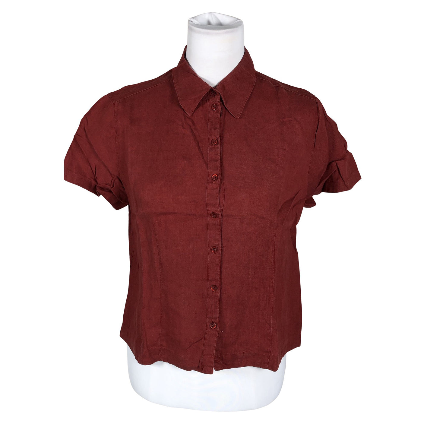Unisex Jake's - Lühikeste käistega pluus, suurus 40 - Veinipunane (1)