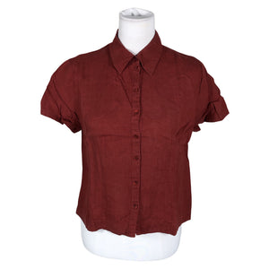 Unisex Jake's - Lühikeste käistega pluus, suurus 40 - Veinipunane (1)