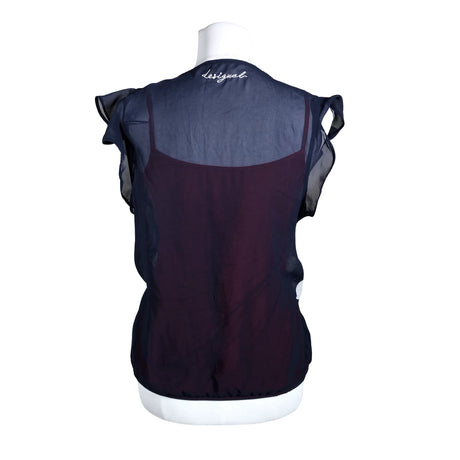 Unisex Desigual - Lühikeste käistega pluus, suurus 38 - Sinine (2)