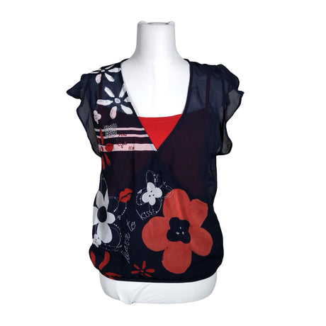 Unisex Desigual - Lühikeste käistega pluus, suurus 38 - Sinine ()